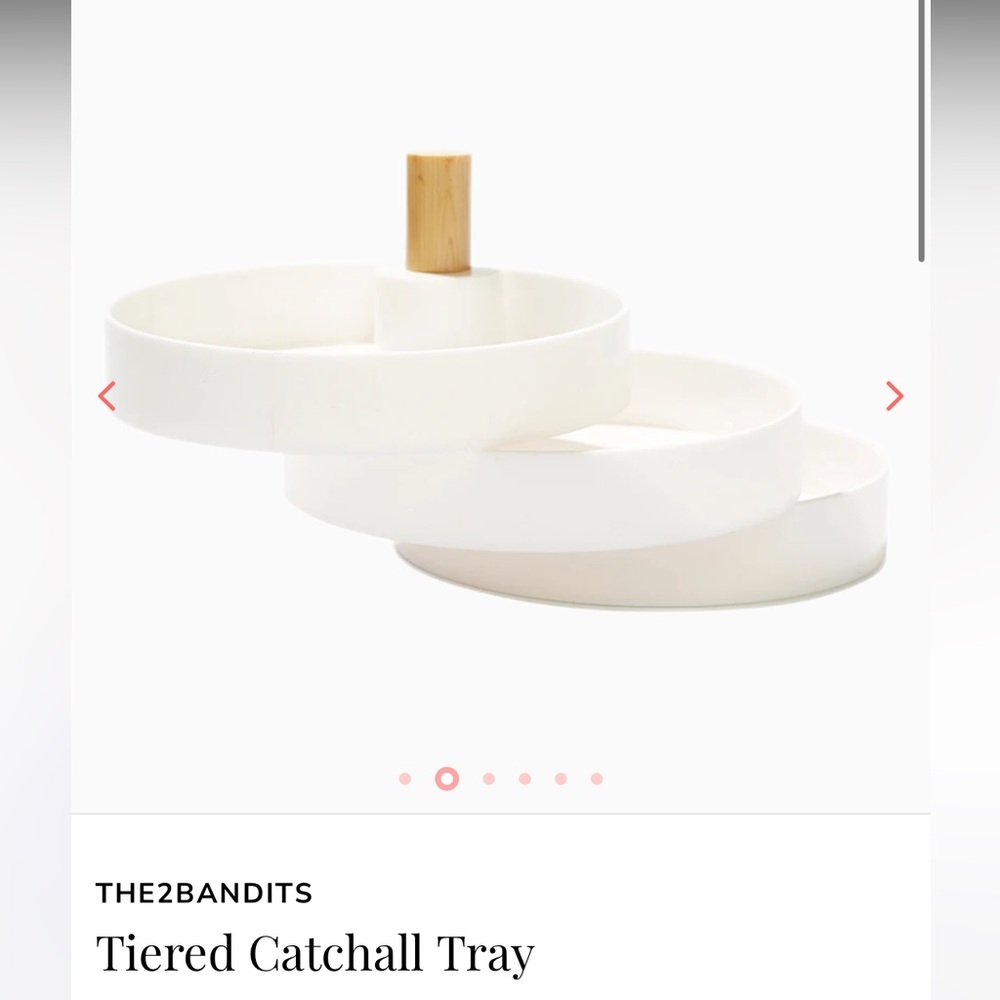 New in box White Tiered Catchall Tray